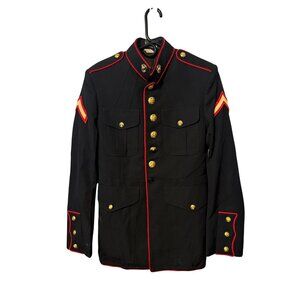 USMC Marine Corps Genuine Dress Blues Tunic Jacket Military 41 R  Crown Clothing
